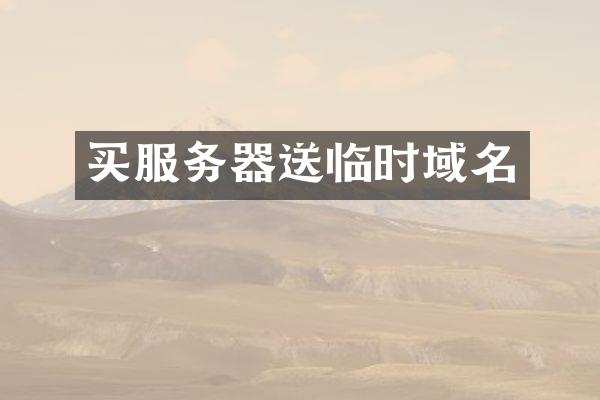 买服务器送临时域名