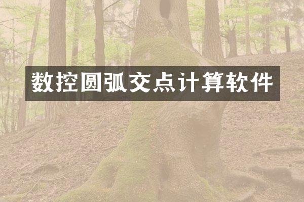 数控圆弧交点计算软件