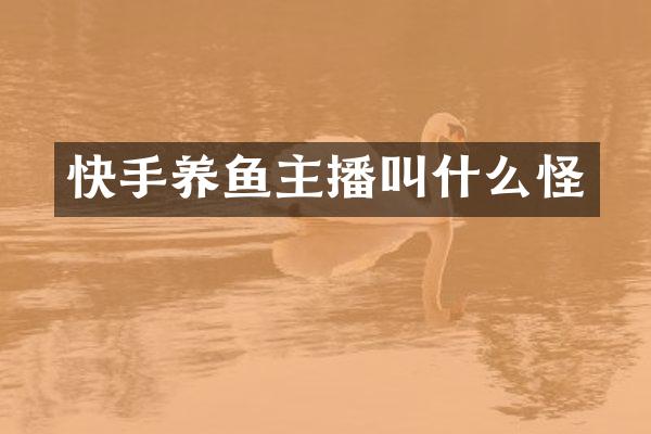 快手养鱼主播叫什么怪