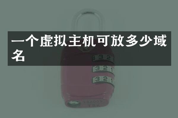 一个虚拟主机可放多少域名