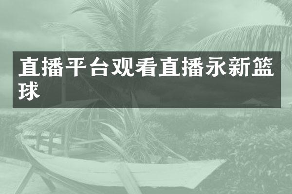 直播平台观看直播永新篮球