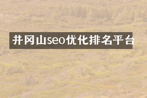 井冈山seo优化排名平台