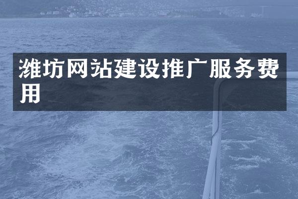 潍坊网站建设推广服务费用
