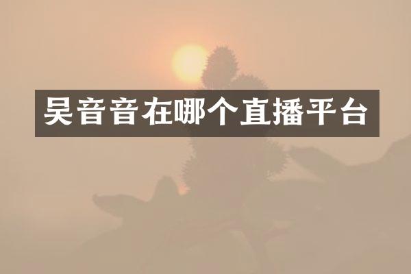 吴音音在哪个直播平台