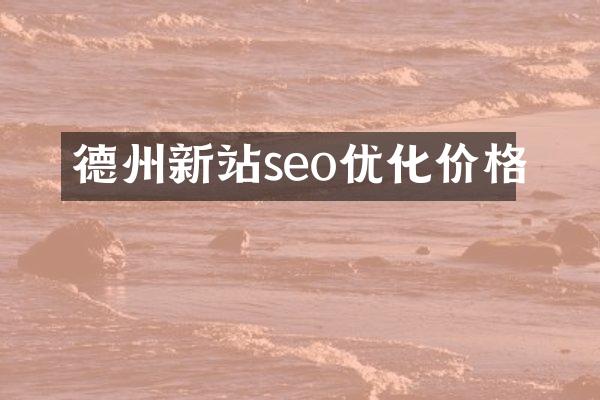 德州新站seo优化价格