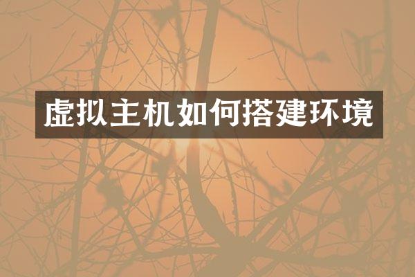 虚拟主机如何搭建环境
