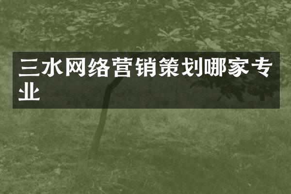 三水网络营销策划哪家专业