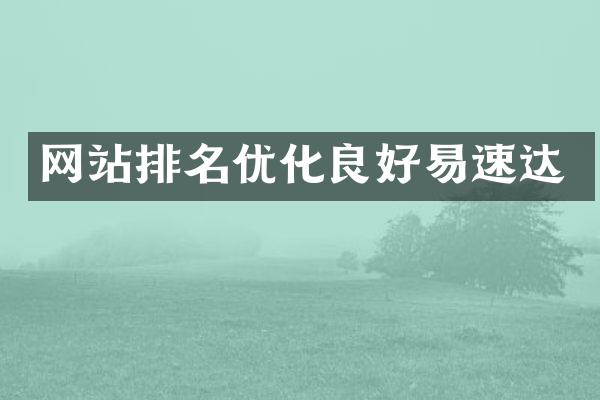 网站排名优化良好易速达