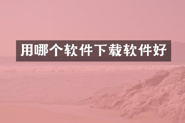 用哪个软件下载软件好