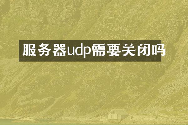 服务器udp需要关闭吗