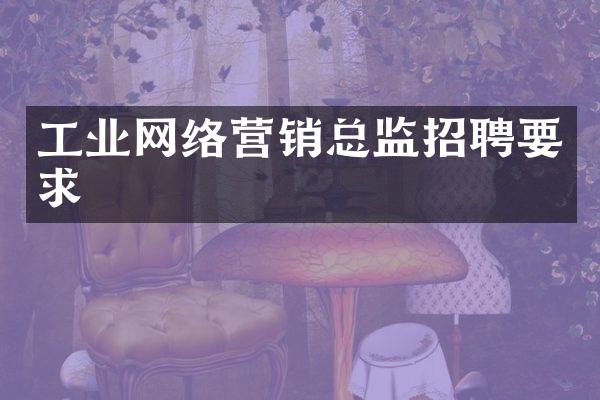 工业网络营销总监招聘要求