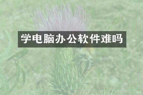 学电脑办公软件难吗