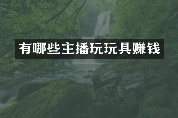 有哪些主播玩玩具赚钱