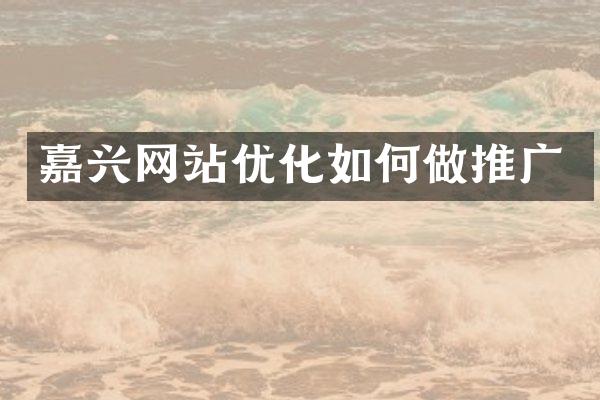 嘉兴网站优化如何做推广