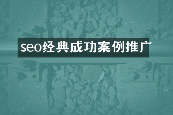 seo经典成功案例推广