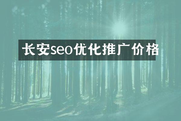 长安seo优化推广价格