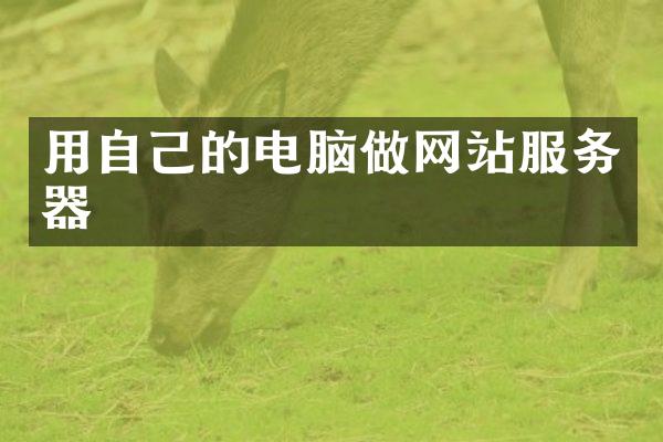 用自己的电脑做网站服务器