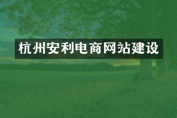 杭州安利电商网站建设
