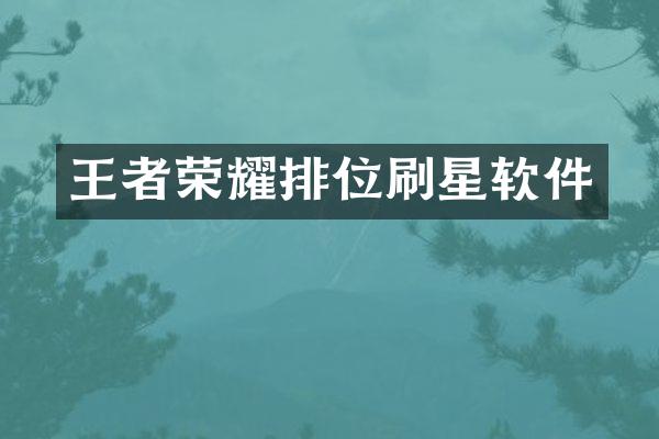 王者荣耀排位刷星软件
