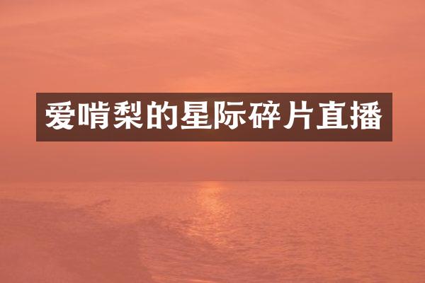 爱啃梨的星际碎片直播