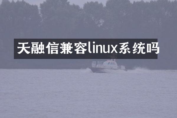 天融信兼容linux系统吗