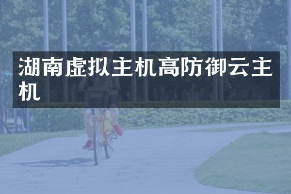 湖南虚拟主机高防御云主机