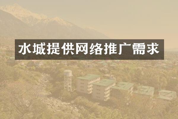 水城提供网络推广需求
