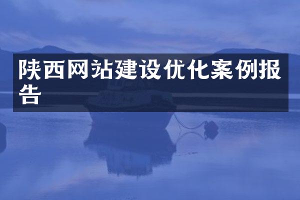 陕西网站建设优化案例报告