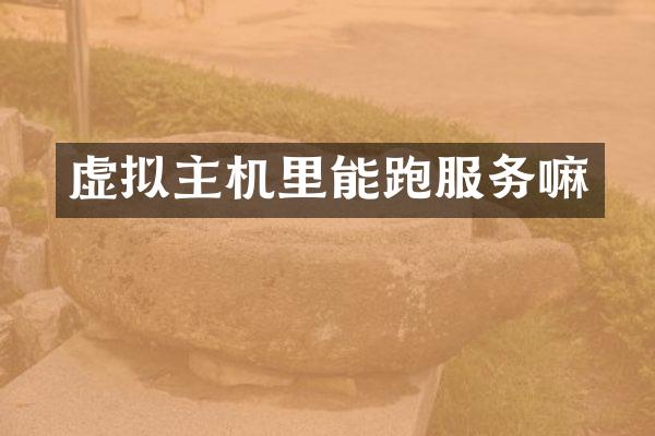 虚拟主机里能跑服务嘛