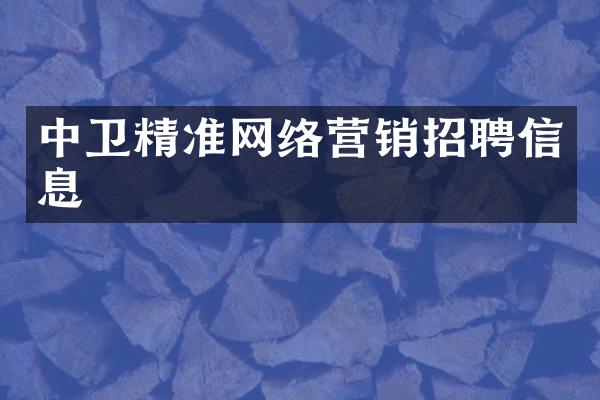 中卫精准网络营销招聘信息