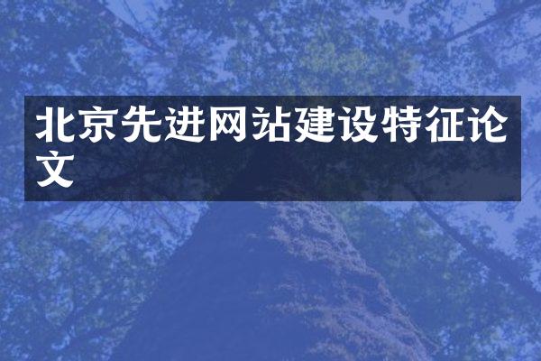 北京先进网站建设特征论文