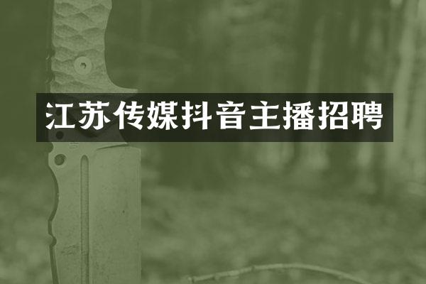 江苏传媒抖音主播招聘
