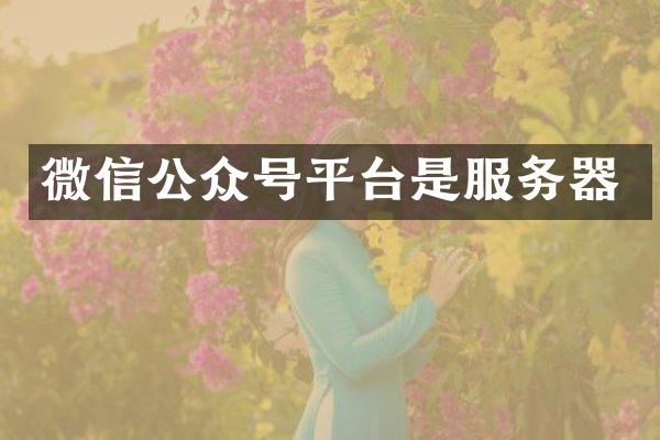 微信公众号平台是服务器
