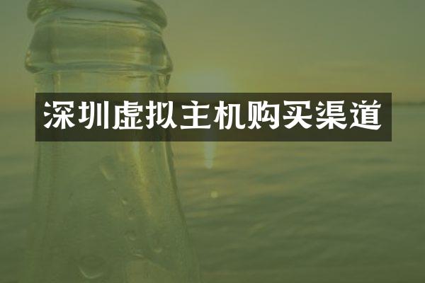 深圳虚拟主机购买渠道