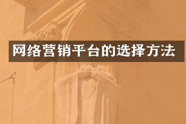 网络营销平台的选择方法