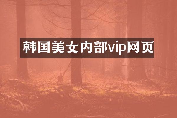 韩国美女内部vip网页