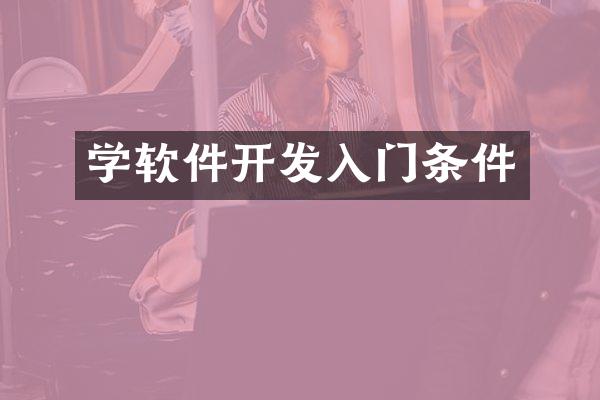学软件开发入门条件