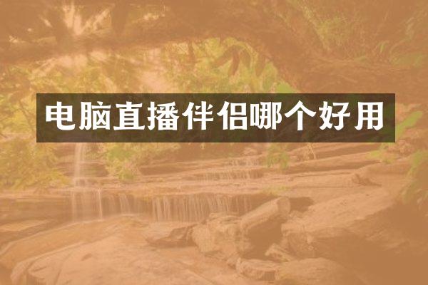 电脑直播伴侣哪个好用