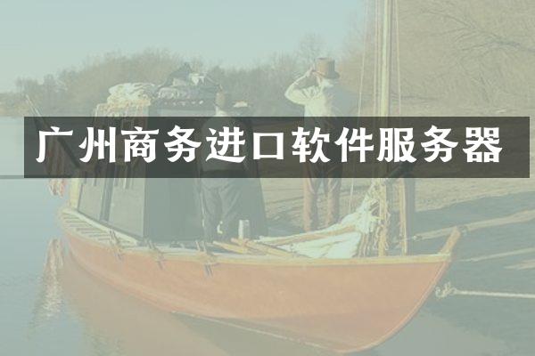 广州商务进口软件服务器