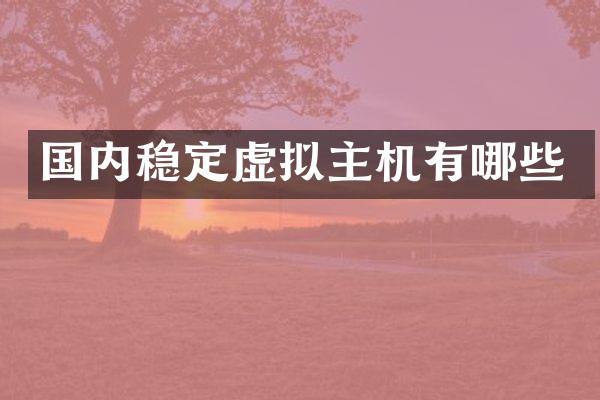 国内稳定虚拟主机有哪些