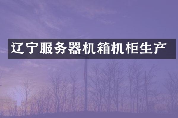 辽宁服务器机箱机柜生产