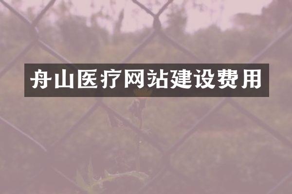 舟山医疗网站建设费用