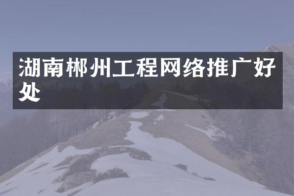 湖南郴州工程网络推广好处