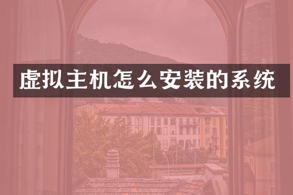 虚拟主机怎么安装的系统