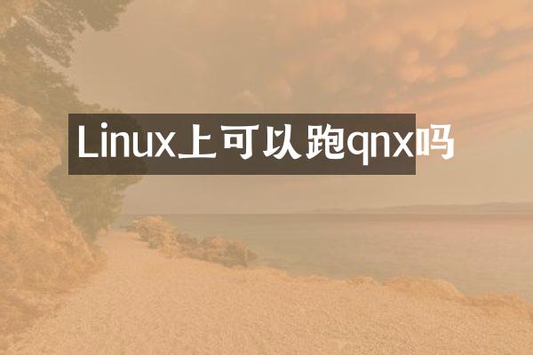 Linux上可以跑qnx吗