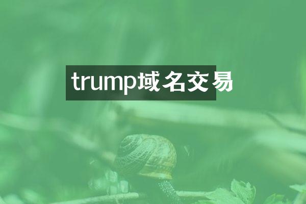 trump域名交易