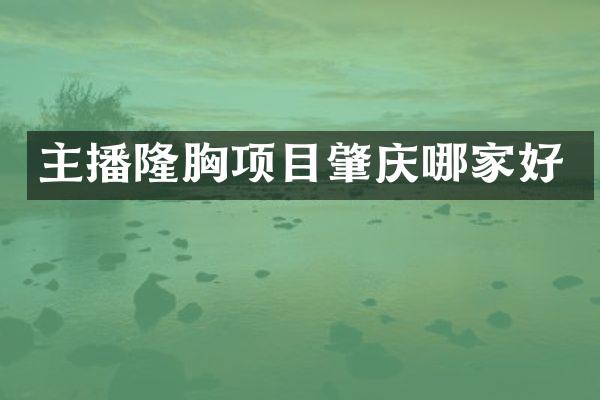 主播隆胸项目肇庆哪家好