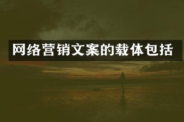 网络营销文案的载体包括