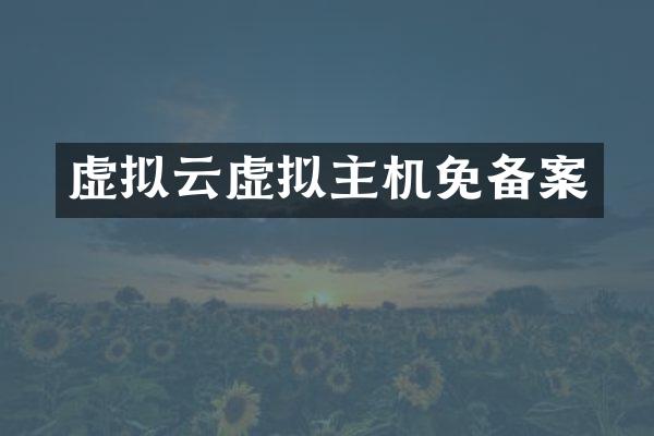 虚拟云虚拟主机免备案