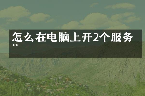 怎么在电脑上开2个服务器